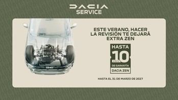 Dacia amplía su garantía a 10 años para todos sus vehículos